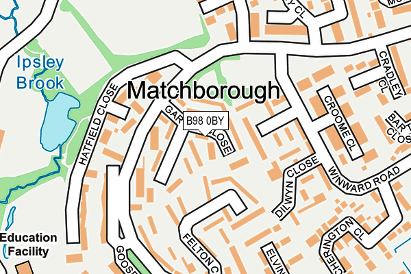 B98 0BY map - OS OpenMap – Local (Ordnance Survey)