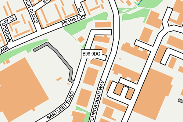 B98 0DQ map - OS OpenMap – Local (Ordnance Survey)
