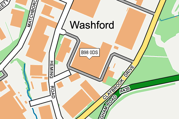 B98 0DS map - OS OpenMap – Local (Ordnance Survey)