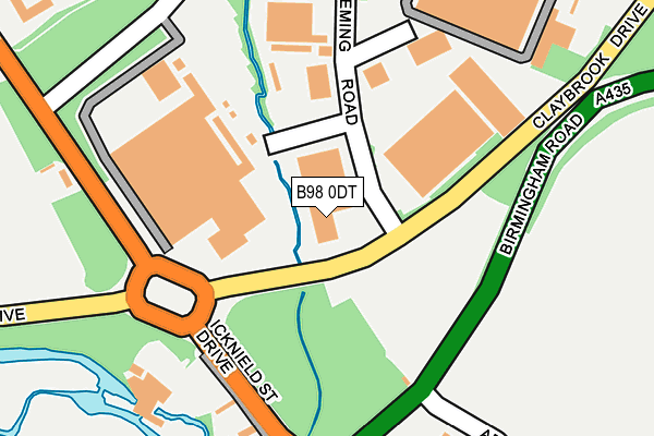 B98 0DT map - OS OpenMap – Local (Ordnance Survey)