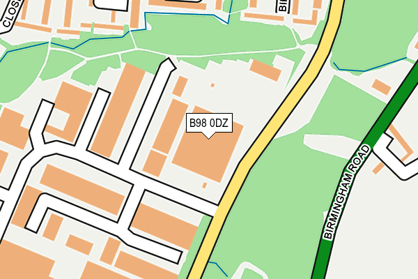 B98 0DZ map - OS OpenMap – Local (Ordnance Survey)