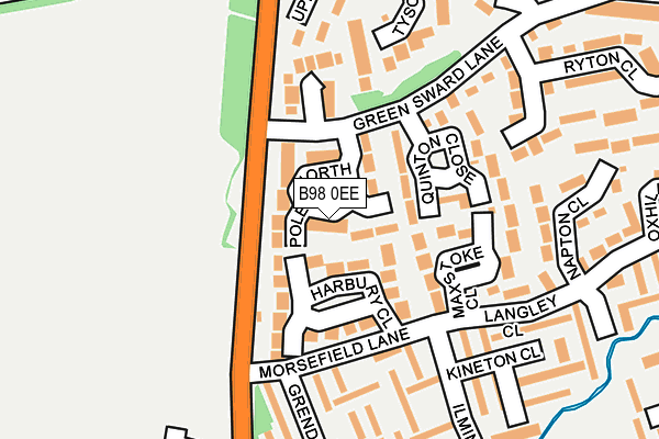 B98 0EE map - OS OpenMap – Local (Ordnance Survey)