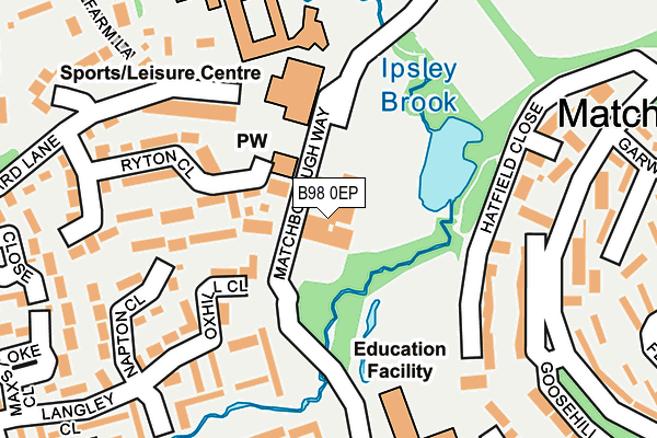 B98 0EP map - OS OpenMap – Local (Ordnance Survey)