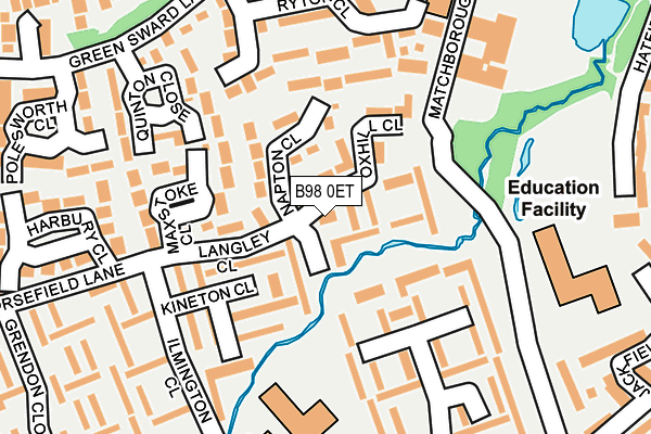 B98 0ET map - OS OpenMap – Local (Ordnance Survey)