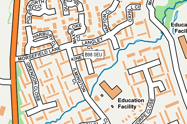 B98 0EU map - OS OpenMap – Local (Ordnance Survey)