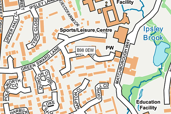 B98 0EW map - OS OpenMap – Local (Ordnance Survey)