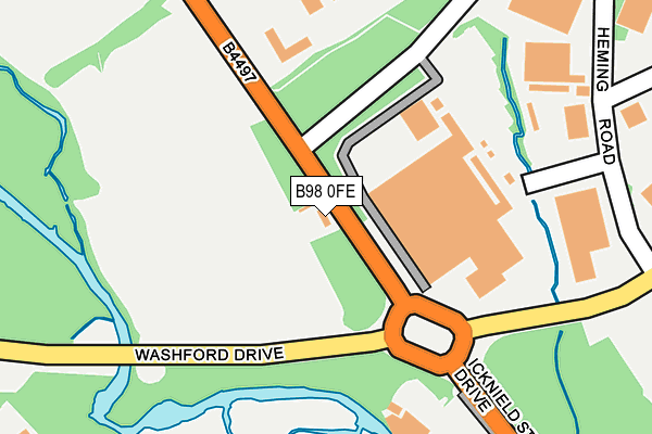 B98 0FE map - OS OpenMap – Local (Ordnance Survey)