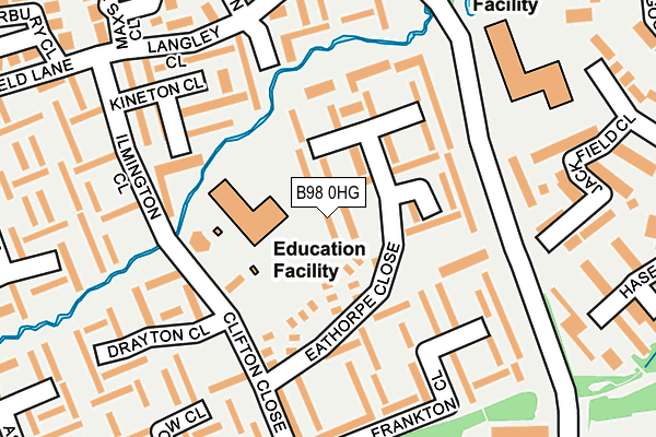 B98 0HG map - OS OpenMap – Local (Ordnance Survey)