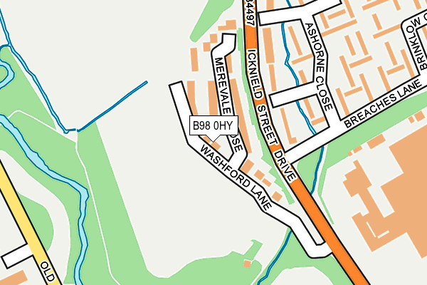 B98 0HY map - OS OpenMap – Local (Ordnance Survey)