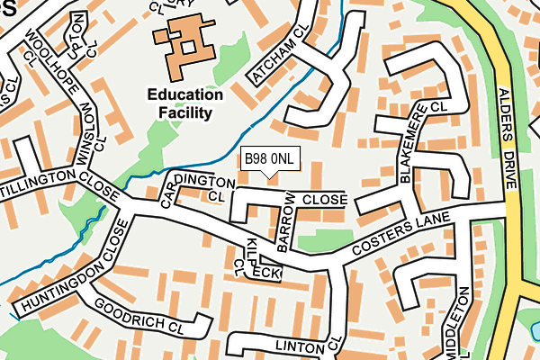 B98 0NL map - OS OpenMap – Local (Ordnance Survey)