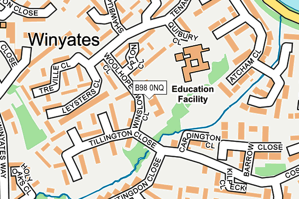 B98 0NQ map - OS OpenMap – Local (Ordnance Survey)