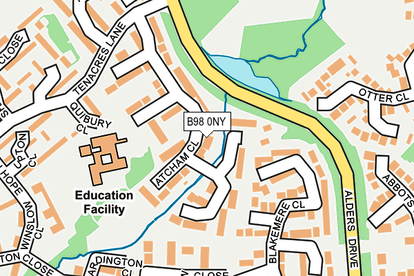 B98 0NY map - OS OpenMap – Local (Ordnance Survey)