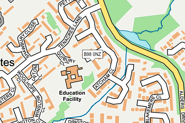 B98 0NZ map - OS OpenMap – Local (Ordnance Survey)