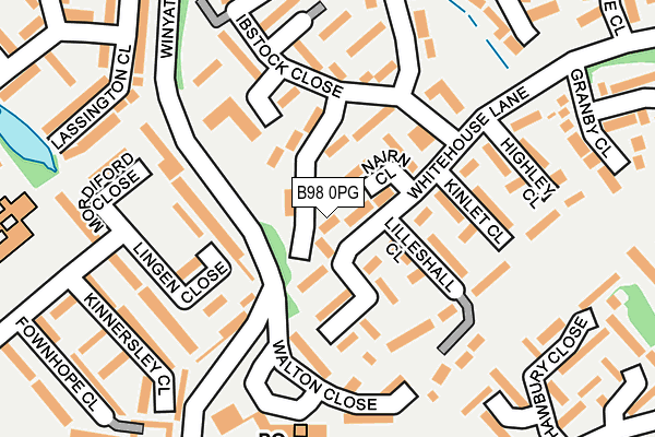 B98 0PG map - OS OpenMap – Local (Ordnance Survey)