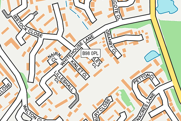 B98 0PL map - OS OpenMap – Local (Ordnance Survey)
