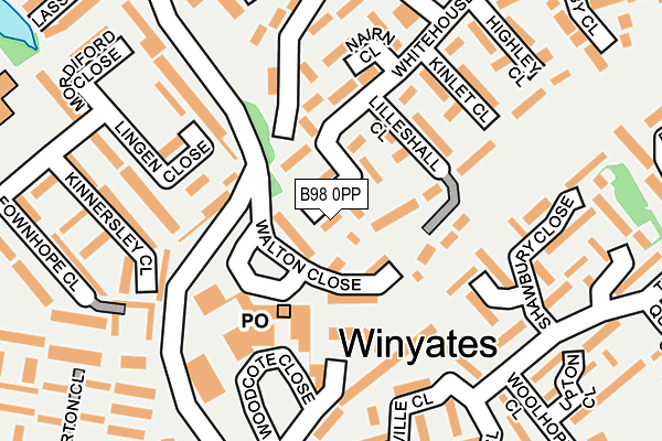 B98 0PP map - OS OpenMap – Local (Ordnance Survey)