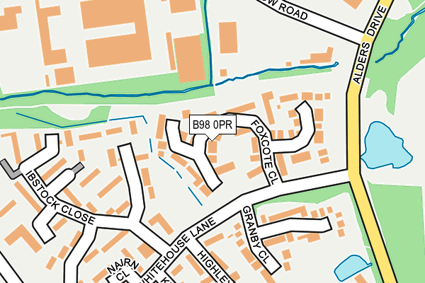 B98 0PR map - OS OpenMap – Local (Ordnance Survey)