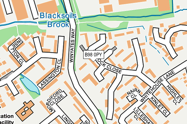 B98 0PY map - OS OpenMap – Local (Ordnance Survey)