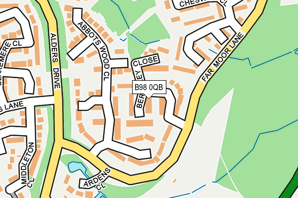 B98 0QB map - OS OpenMap – Local (Ordnance Survey)