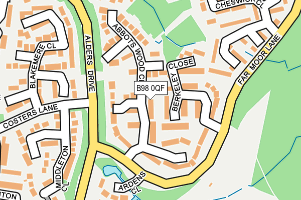 B98 0QF map - OS OpenMap – Local (Ordnance Survey)