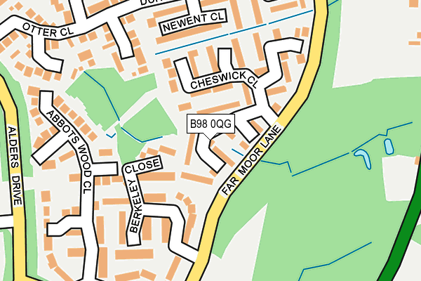 B98 0QG map - OS OpenMap – Local (Ordnance Survey)