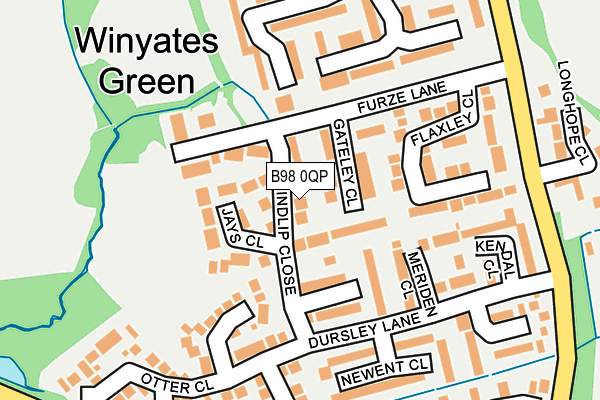 B98 0QP map - OS OpenMap – Local (Ordnance Survey)