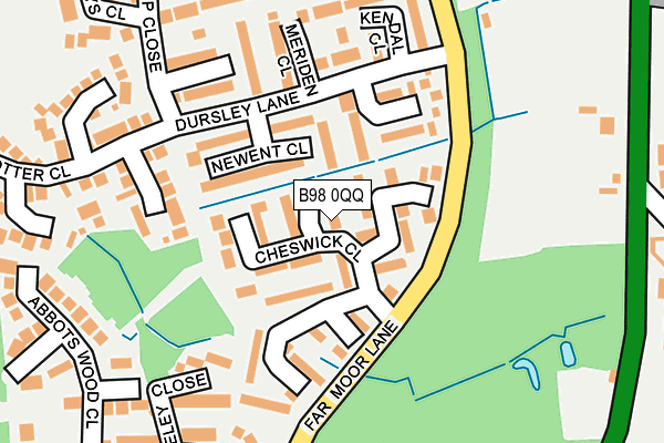 B98 0QQ map - OS OpenMap – Local (Ordnance Survey)