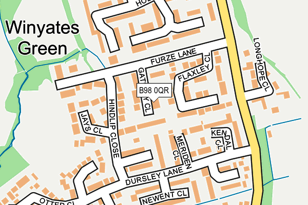 B98 0QR map - OS OpenMap – Local (Ordnance Survey)