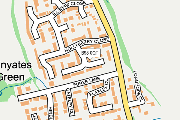 B98 0QT map - OS OpenMap – Local (Ordnance Survey)
