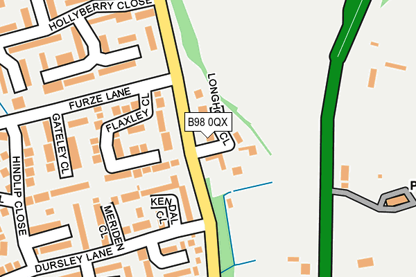 B98 0QX map - OS OpenMap – Local (Ordnance Survey)