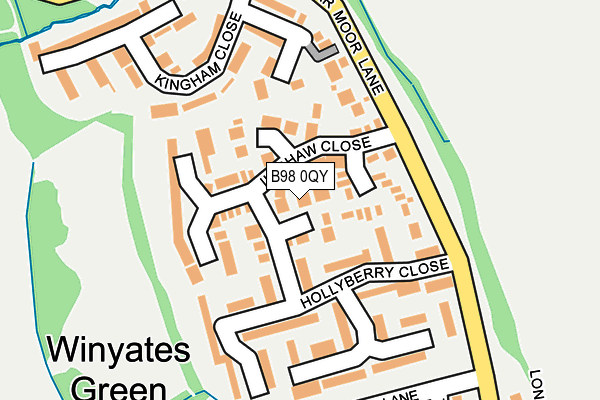 B98 0QY map - OS OpenMap – Local (Ordnance Survey)