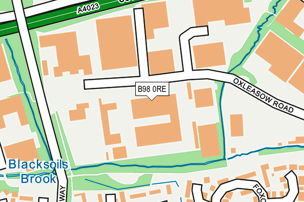 B98 0RE map - OS OpenMap – Local (Ordnance Survey)