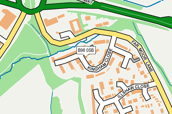 B98 0SB map - OS OpenMap – Local (Ordnance Survey)