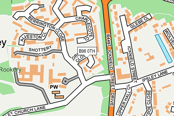 B98 0TH map - OS OpenMap – Local (Ordnance Survey)