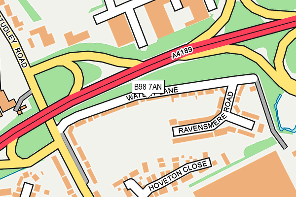 B98 7AN map - OS OpenMap – Local (Ordnance Survey)