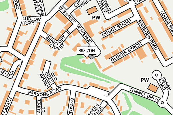 B98 7DH map - OS OpenMap – Local (Ordnance Survey)