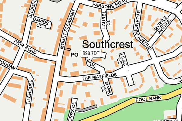 B98 7DT map - OS OpenMap – Local (Ordnance Survey)