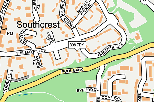 B98 7DY map - OS OpenMap – Local (Ordnance Survey)