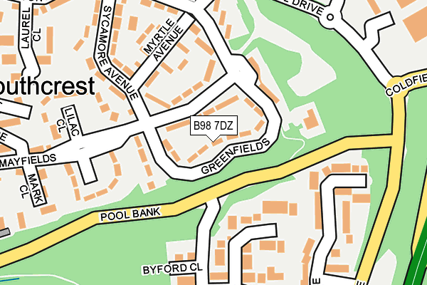 B98 7DZ map - OS OpenMap – Local (Ordnance Survey)