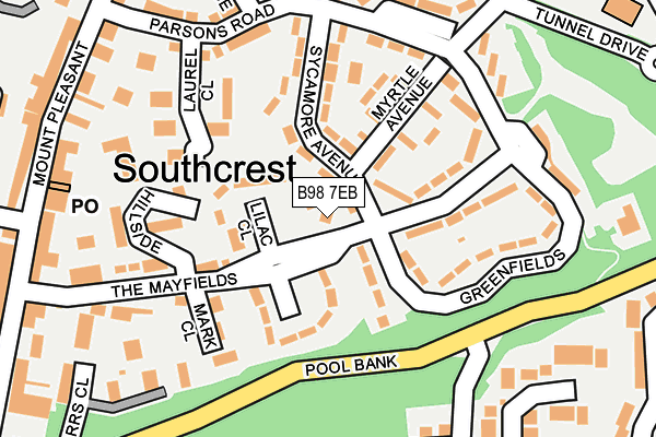 B98 7EB map - OS OpenMap – Local (Ordnance Survey)