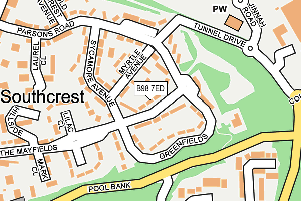 B98 7ED map - OS OpenMap – Local (Ordnance Survey)