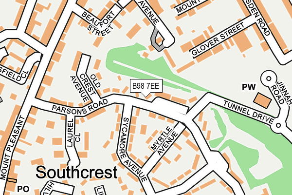 B98 7EE map - OS OpenMap – Local (Ordnance Survey)