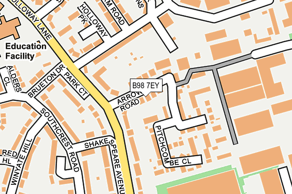 B98 7EY map - OS OpenMap – Local (Ordnance Survey)