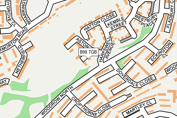 B98 7GB map - OS OpenMap – Local (Ordnance Survey)