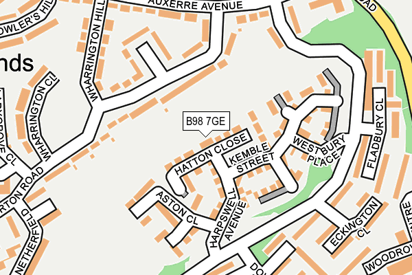 B98 7GE map - OS OpenMap – Local (Ordnance Survey)