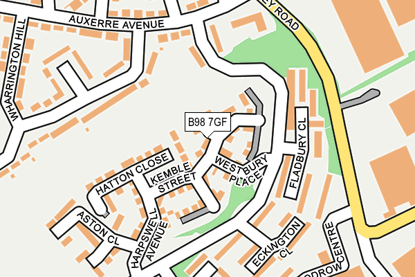 B98 7GF map - OS OpenMap – Local (Ordnance Survey)