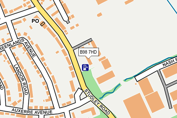 B98 7HD map - OS OpenMap – Local (Ordnance Survey)