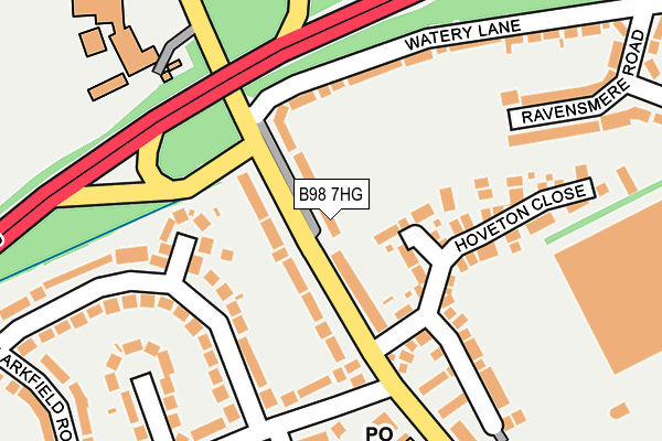 B98 7HG map - OS OpenMap – Local (Ordnance Survey)
