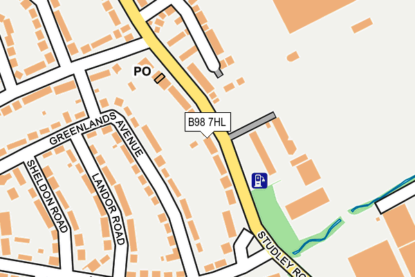 B98 7HL map - OS OpenMap – Local (Ordnance Survey)