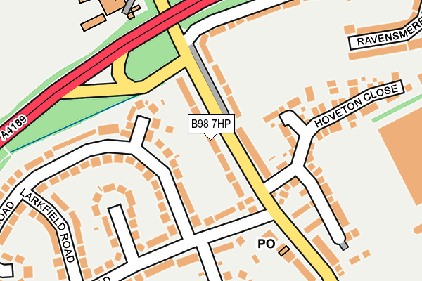B98 7HP map - OS OpenMap – Local (Ordnance Survey)